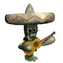 cactus playing guitar