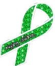 missing children glitter ribbon green