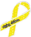 missing children glitter ribbon yellow