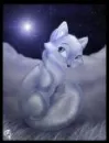 Blue fox sitting
