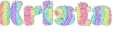 krista rainbow glitter