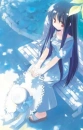 anime girl on bench