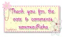 Thank you for the vote & comments xoxoxo,Rieka