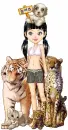 with animal friends