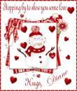 Snowman Showing Love - Diane