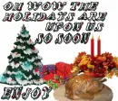 holidays so soon/thanksgiving and Christmas