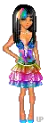 colorful dressed girl
