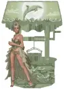 Fountain with woman