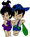 Pebbles and Bamm-Bamm - blue/Dark blue