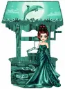 Fountain with woman