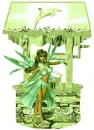 Fountain with woman