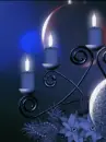 blue winter candles