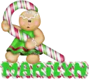 NAME MARILYN/GINGERBREAD GIRL/CANDYCANE