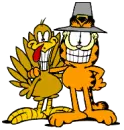 Garfield with turkey