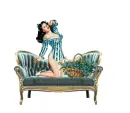Woman on sofa