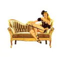 Woman on sofa