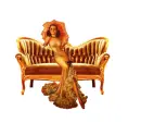 Woman on sofa