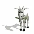 billy goat eating