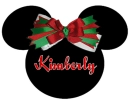 MINNIE CHRISTMAS HEAD WITH KIMBERLY