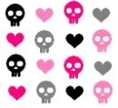 skull hearts