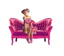 Woman on sofa