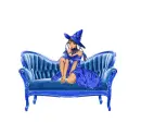 Woman on sofa