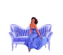 Woman on sofa