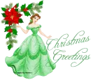 CHRISTMAS GREETINGS/GREEN"BELLE"