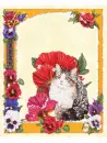 Cat and flowers.