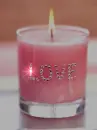 pink love candle