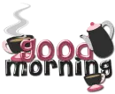 Good Morning- Pink cup of coffee