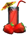 tropical strawberry fruit drink