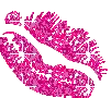 pink glitter lips
