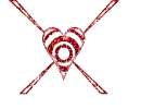 red glitter heart