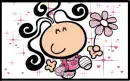 cute girl with flower