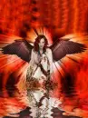 red winged woman