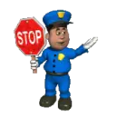 stop sign traffic cop