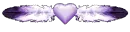 purple heart and feather divider
