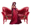 Sofa with woman