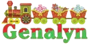 NAME GENALYN/CHRISTMAS TRAIN