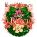 Roni..Happy Holidays