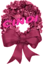 Pink Christmas Wreath - Cindi