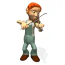 man playing fiddle