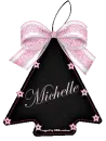 Black & Pink Ornament Michelle