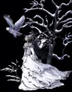 white fairy in snow