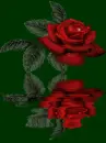 reflecting red glitter rose