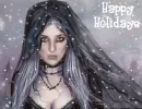 gothic happy holidays