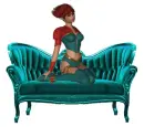 Sofa with woman