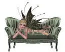 Sofa with woman