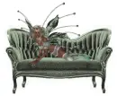 Sofa with woman
